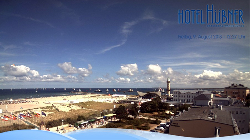 Webcam-Screenshot des Hotel Hübner am 9. August 2013. Foto: Webcam Hotel Hübner