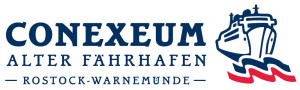 Logo der Interessengemeinschaft „Alter Fährhafen Warnemünde“ mit der Conexeum-Vision