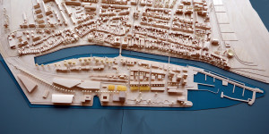 Modell der Mittelmole Warnemünde vom Amt für Stadtentwicklung, Stadtplanung und Wirtschaft, 2014