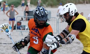 Strand-Lacrosse feierte zur 77. Warnemünder Woche Deutschlandpremiere in Warnemünde. Foto: Martin Schuster