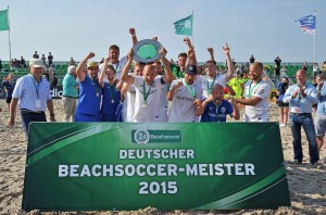 Rostocker Robben sind Deutscher Beachsoccer-Meister. Foto: Joachim Kloock
