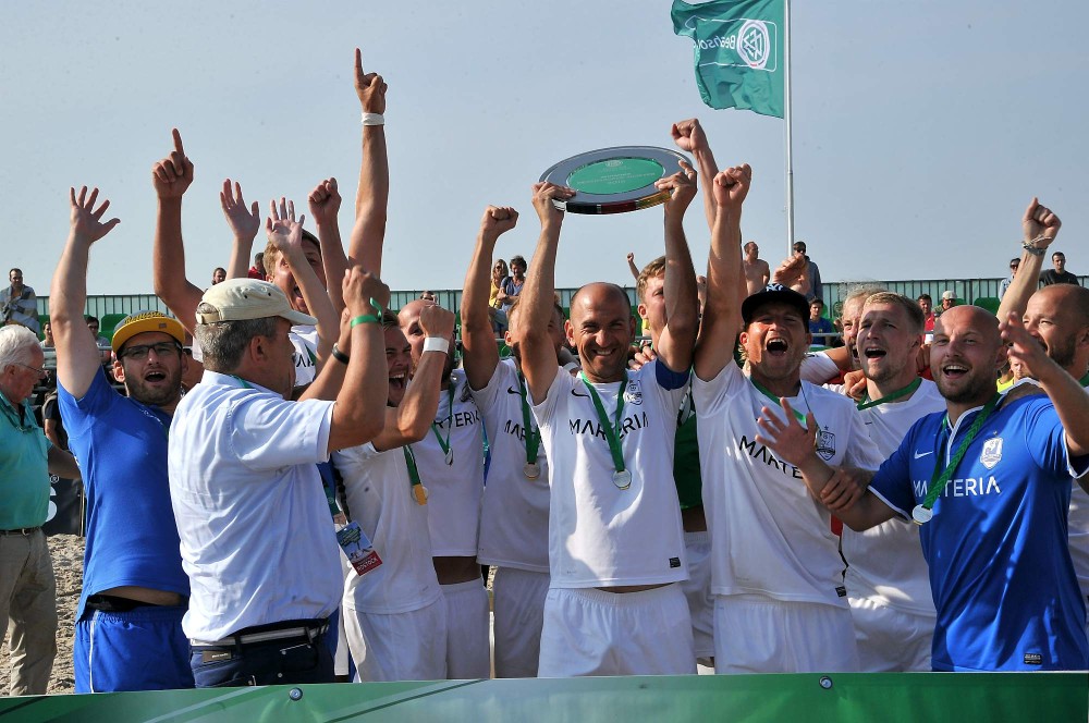 Rostocker Robben sind Deutscher Beachsoccer-Meister. Foto: Joachim Kloock