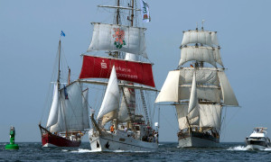 Traditionssegler auf der 25. Hanse Sail in Warnemünde. Foto: Hanse Sail Rostock